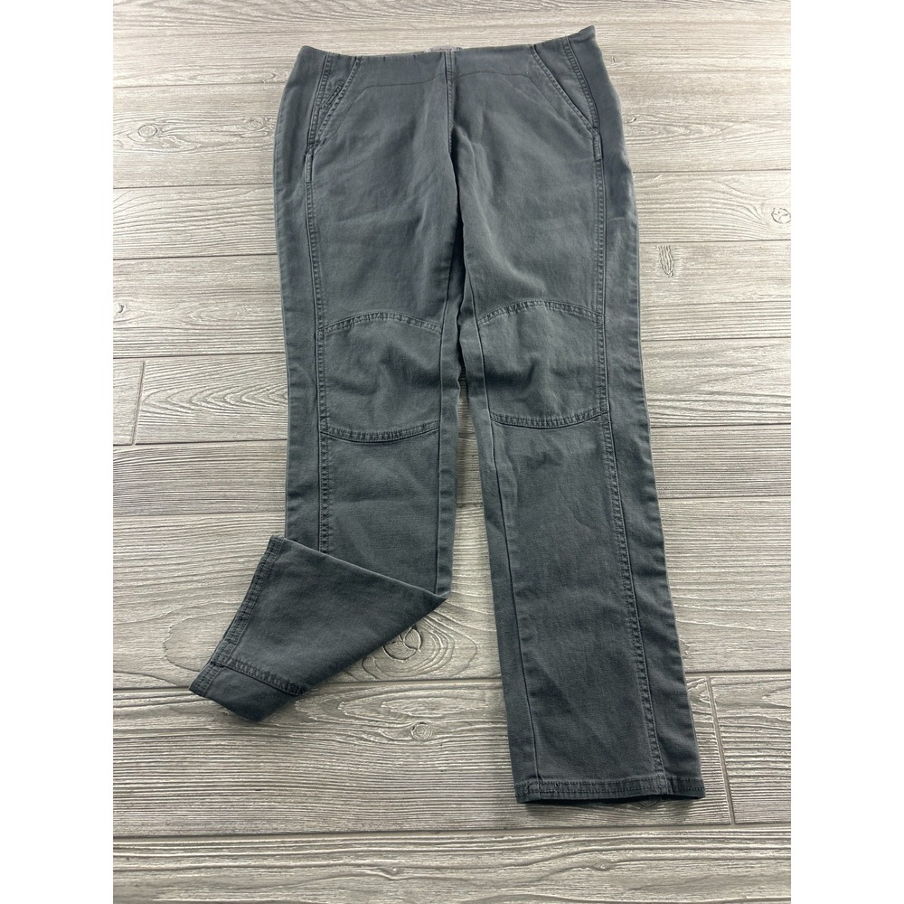 Sundance Chino Pants Womens P4 Gray Stretch Twill Straight Leg Side Zip Casual